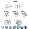 Retro DND Dice Set 7pcs Polyhedral Dice for D&D RPG Roll Playing Tabletop Dices Complete D4 D6 D8 D10 D12 D20 with Tube