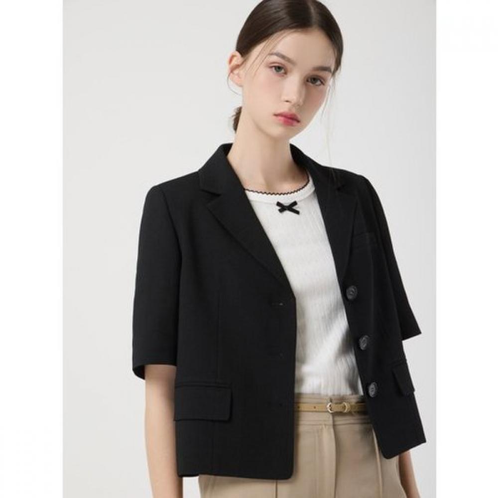 

Cc Collect Half Sleeve 3 Button Crop Jacket C252msf141 PK (pink)/66