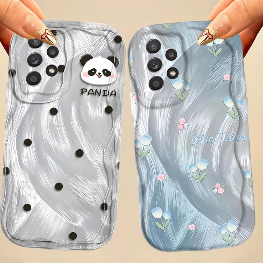 Soft TPU Phone Case for Samsung Galaxy A15 A06 A20 A03 A12 A16 A05 A50 A04 A13 A11 A02s Beautiful Panda