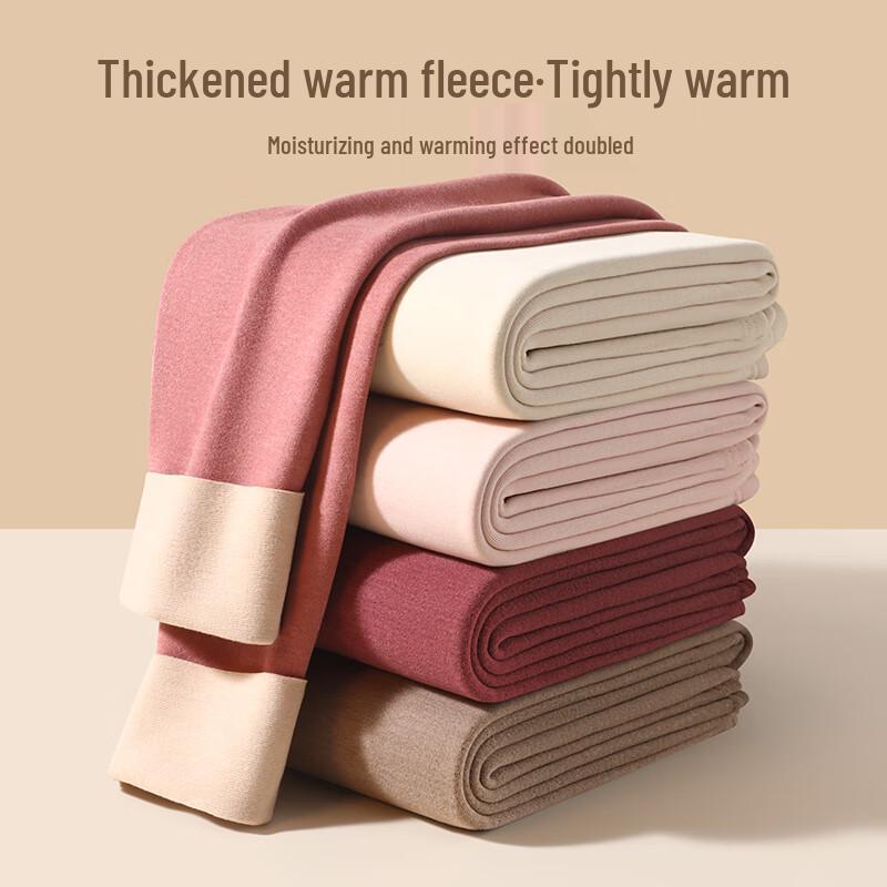 Gujin Women's De Velvet Thermal Leggings