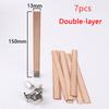New Double Layer Wood Candle Wicks With Base Candle Wick Core For Homemade Candle Making Supplies Soy Parffin Wax Wood Chip Wick