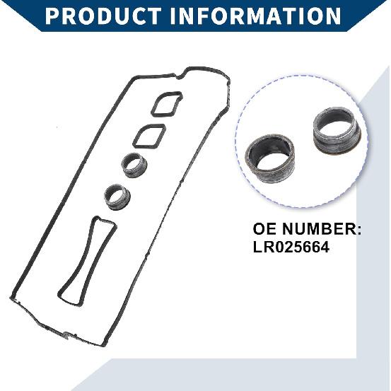 No.LR025664 Valve Cover Gasket with Gasket for Land Rover LR2 Range Rover/Cylinder Head Valve Seal Gasket/Durable Rubber Rocker Cover Gasket / 1set