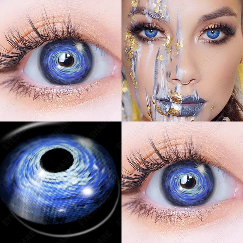 Eyeshare 1 Pair Cosplay Contact Lenses for Eyes Vampire Party Cosplay Colored Softlens 14.5mm Halloween Lens