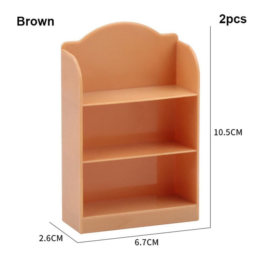 2pcs Plastic Supermarket Display Shelf  Miniature Furniture Accessories