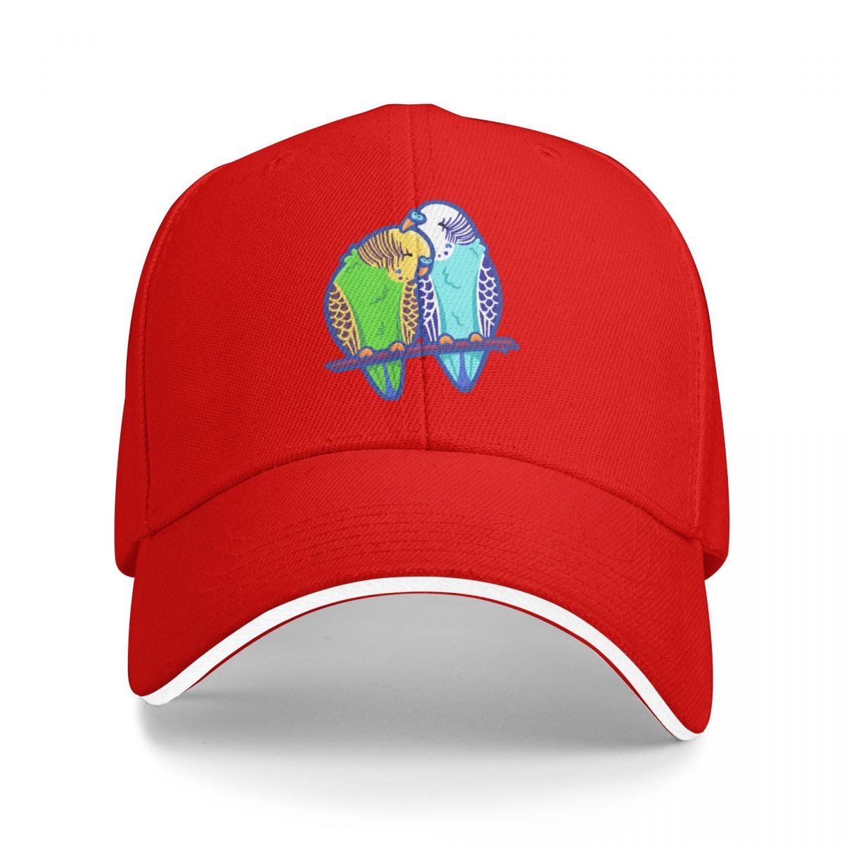 Budgie Buddies Baseball Cap fashionable Beach Outing Custom Cap Vintage Unisexs Luxury Womens