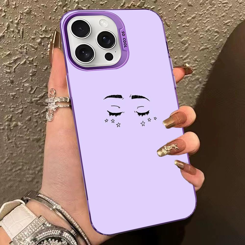 Lila Muster Hintergrund Handyhülle Für IPhone 16 15 14 13 12 11 Pro Max X XR XSMAX 8 7 Plus Matt Stoßfest Rückseite
