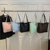 2025 Summer Women's French Tote: Large Capacity Solid Color Shoulder Handbag with Letter Design