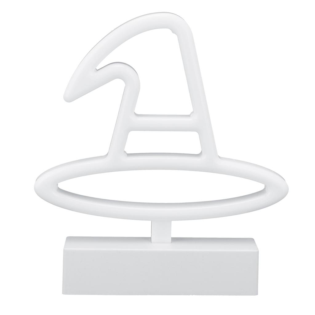 Neon Light Plastic Witch Hat Shape USB Battery Powered RGB Light Source Decorative Lamp for Decorative Lighting