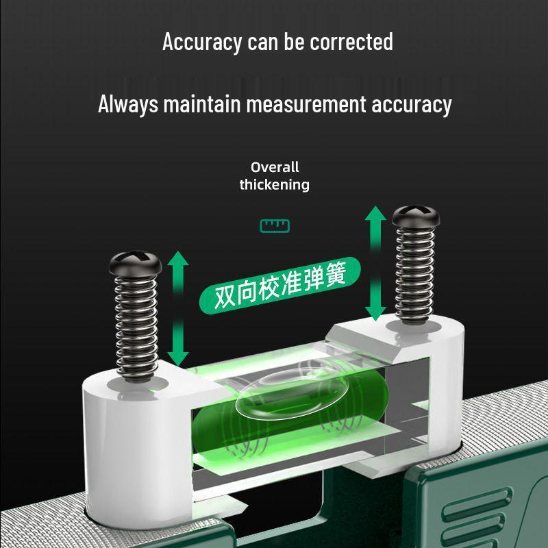 1-Meter Adjustable Spirit Level - Solid Cast Aluminum, Strong Magnet, High Precision, Drop-Proof German Tool for Picture Hanging
