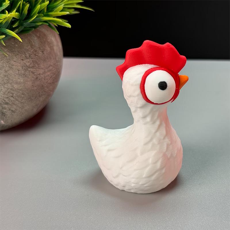 3D-gedruckte Hennenstatue Hühnerfigur Tierplastik Innen-/Außenbereich Haus- oder Auto-Ornament Perfektes Geschenk