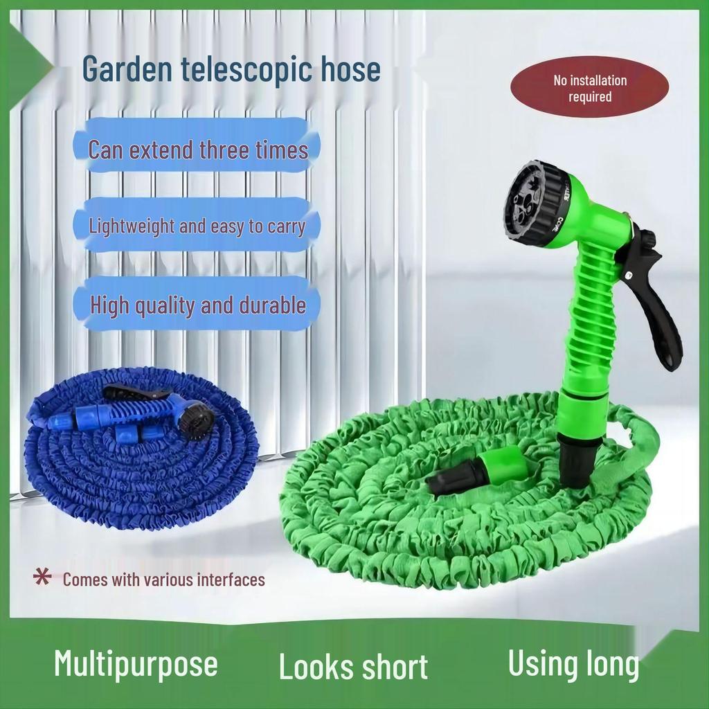 Multi-Purpose Telescopic Garden Hose with Magic Water Gun