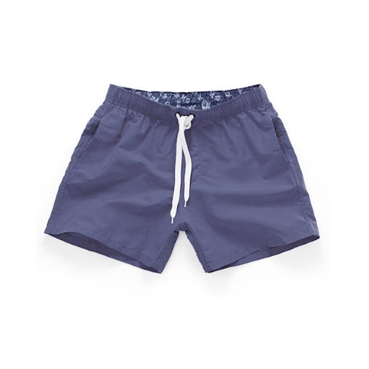 Mens Swim Trunks with Side Pockets Summer Casual Solid Color Beach Shorts Quick Dry Lightweight Board Shorts Swimwear Swimsuit