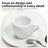50ML Ceramic Espresso Cups and Saucers with Thick Design for Single Cup Wall Long Lasting Insulation Espresso Accessories