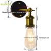 European Retro Decorative Wall Lamp for Hallways and Corridors - Iron Art Industrial Style Mirror Front Cafe Lighting