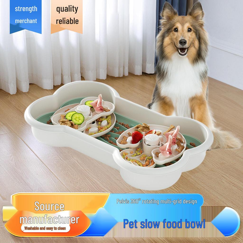 Medium/Large Slow Feeder Bowl for Dogs and Cats – Aids Digestion, Prevents Choking and Spills, Protects Stomach
