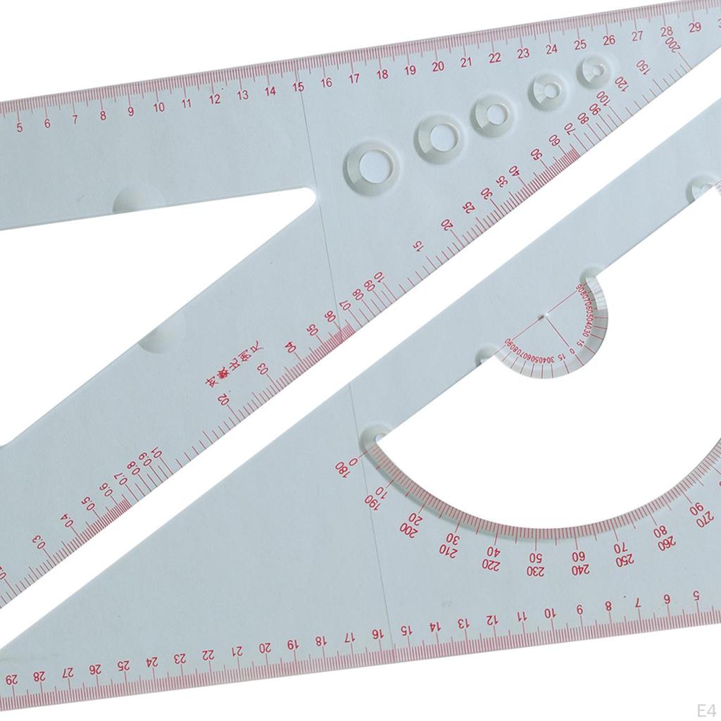 Chart Drawing Triangle Ruler Measuring Lightweight Portable Angle Protractor for Ship