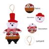 Christmas Tree Hanging Ornaments Set 4 Plush Fabric Reindeer Bear Snowman Santa Figures for Festive Holiday Tree Decoration