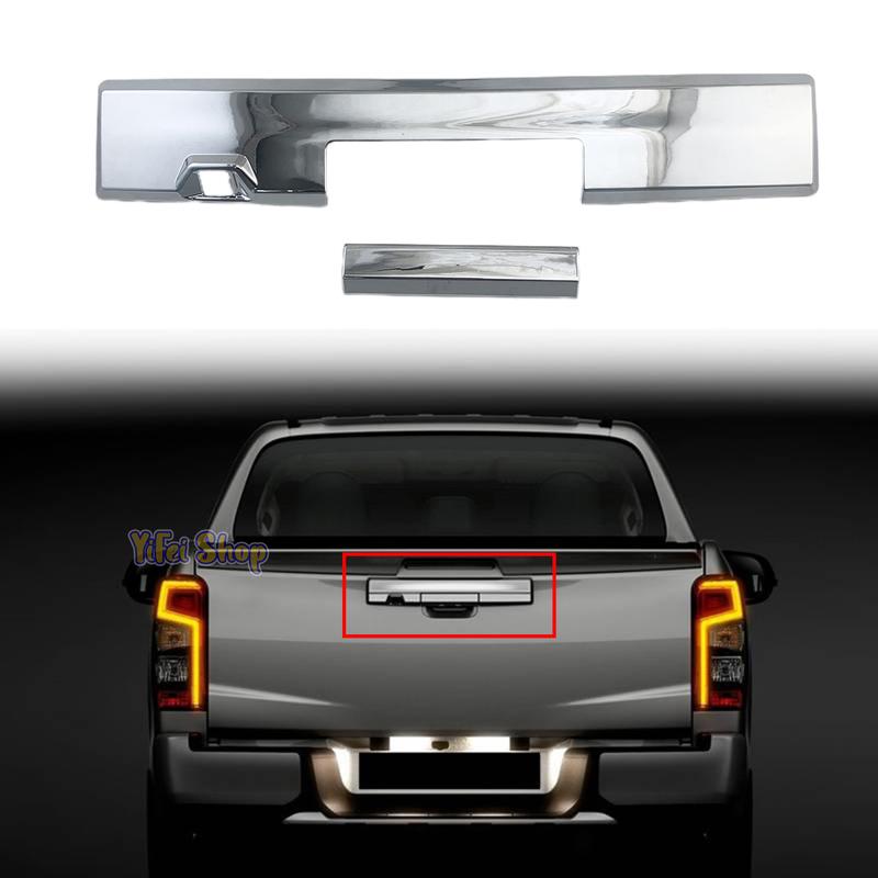 New Paste Style Car ABS Chrom Accessories Plated Rear Trunk Lid Cover Trim For Mitsubishi Triton L200