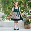 Girls Traditional Dress Oktoberfest Costume Country Style Apron Dress with Headscarf and Puff Sleeve Shirt for Kids