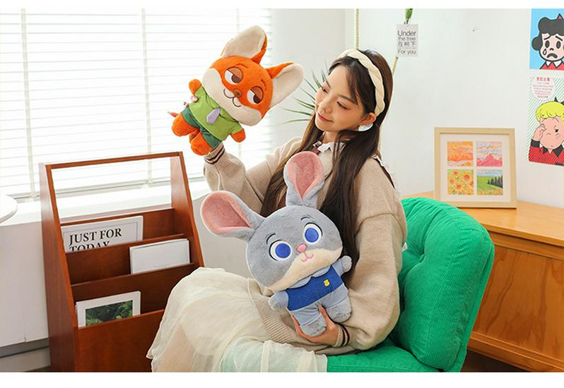 Crazy Animals Rabbit & Fox Plush Toy - Cute Q Version Dolls