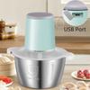 USB Charging Automatic Food Processor Stainless Steel Meat Mincer Meat Grinder  Baby Food