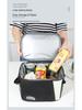 Large Capacity Color Block Insulated Crossbody Lunch Bag & Picnic Tote