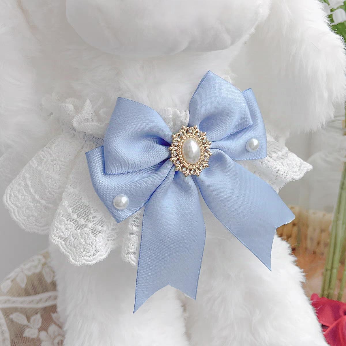 

Dog Bow Bib Scarf Cute Pet Accessories Small Dog Cat Puppy Decoration for Teddy Pomeranian Bandana Collar L