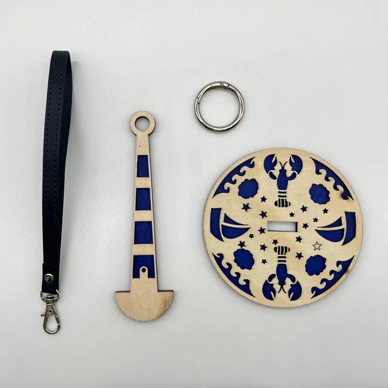 1pc Portable Wooden Yarn Holder with Wrist Charm for Outdoor Use Foldable Yarn Holder Easy Storage DIY Knitting Crochet Tool