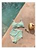 Women's Striped Print Bikini - Split Design Beach Swimsuit