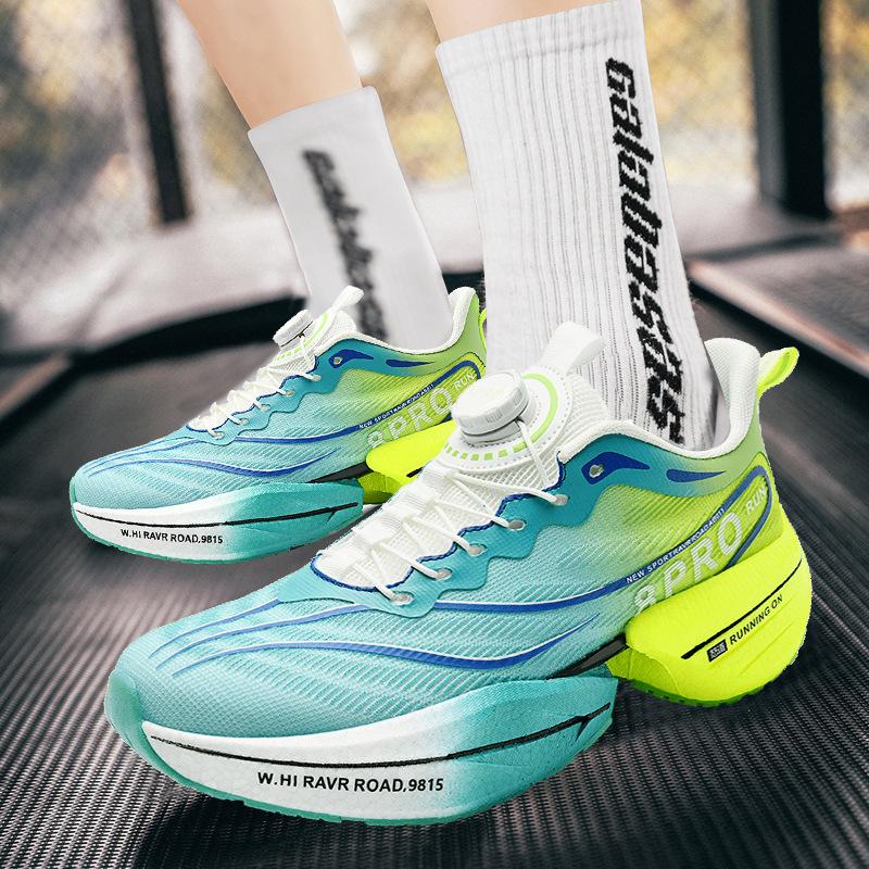 Dětské otočné přezky nové karbonové podrážky popcornové boty pro teen páry maratonské závodní běžecké boty