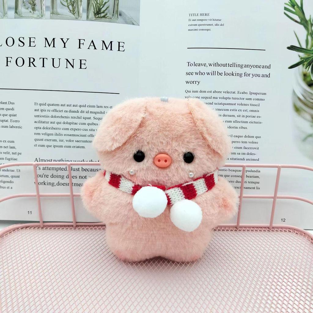 Rucsac și Pandantiv de Pluș Porcușor Roz: Breloc Drăguț pentru Fete și Cupluri