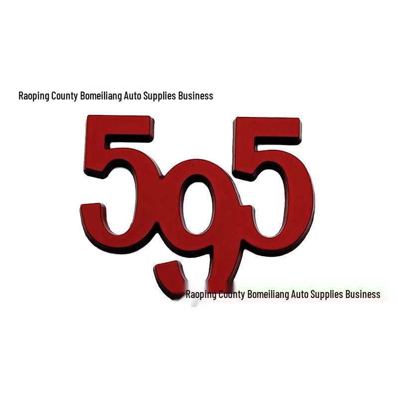 Fiat Abarth 595/695 Car Logos: Metal Trunk Lid & Side Decals for Modification