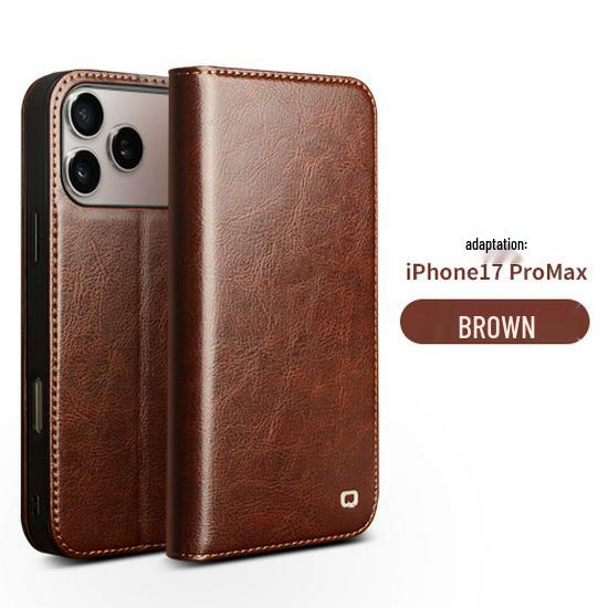 Chali iPhone 17 Pro Max Leather Flip Cover with Stand & Card Slots - Full Coverage Protective Case