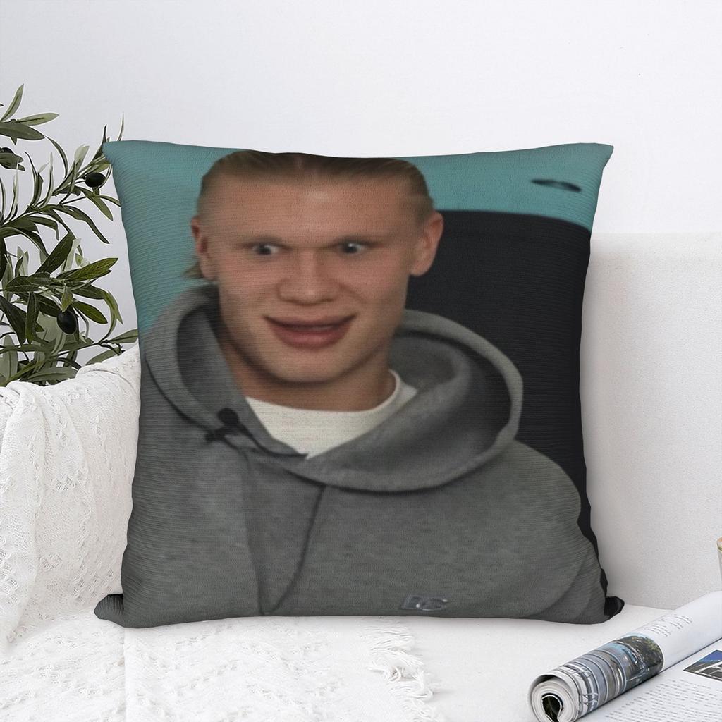 Haalands Printing Pillowcases Cushion Cover Football Throw Pillow Cover Warm Home Decorations Square Multi Size