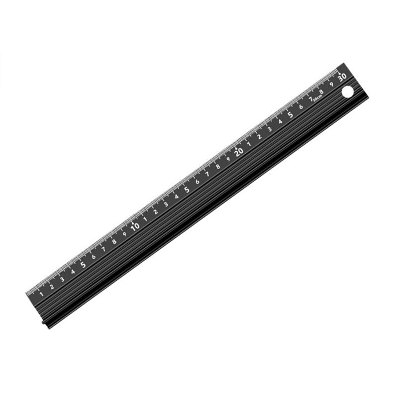 Metal Crafting Ruler L Type Safety Ruler with Clear Scale Cutting Ruler for Cutting and Craft Projects