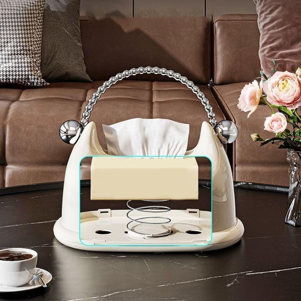 Decorative Tissue Storage Box High Aesthetic Napkin Holder Creative Desktop Tissue Holder  Kitchen