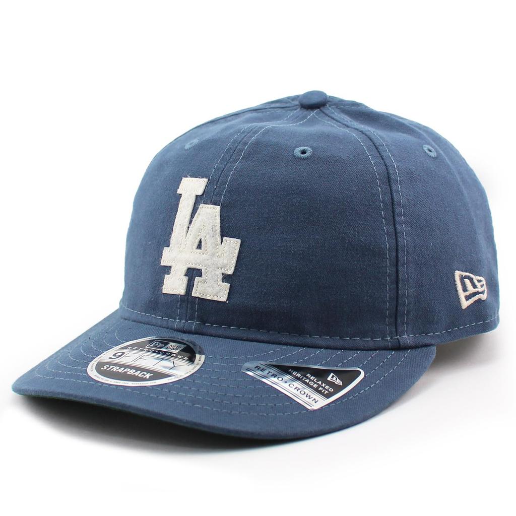 New Era Cap RC9FIFTY Snapback Los Angeles Dodgers MLB CANVAS FELT LOGO RETRO CROWN SNAPBACK CAP BLUE LOS ANGELES DODGERS 950 Hat Retro Crown Shohei