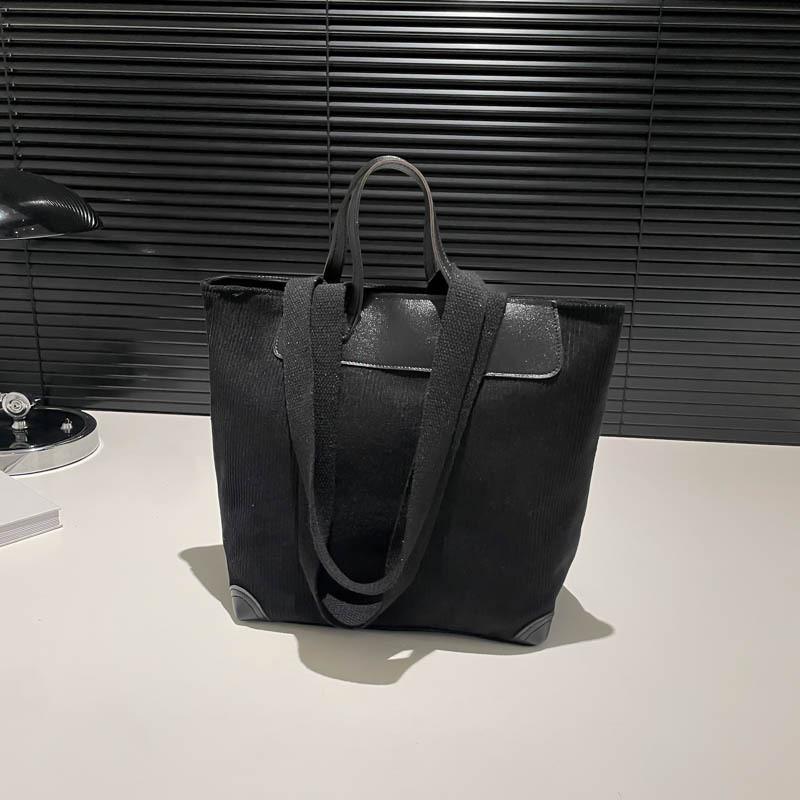 Stylish Vintage Large Capacity Tote Bag For Women With Trendy Corduroy Fabric