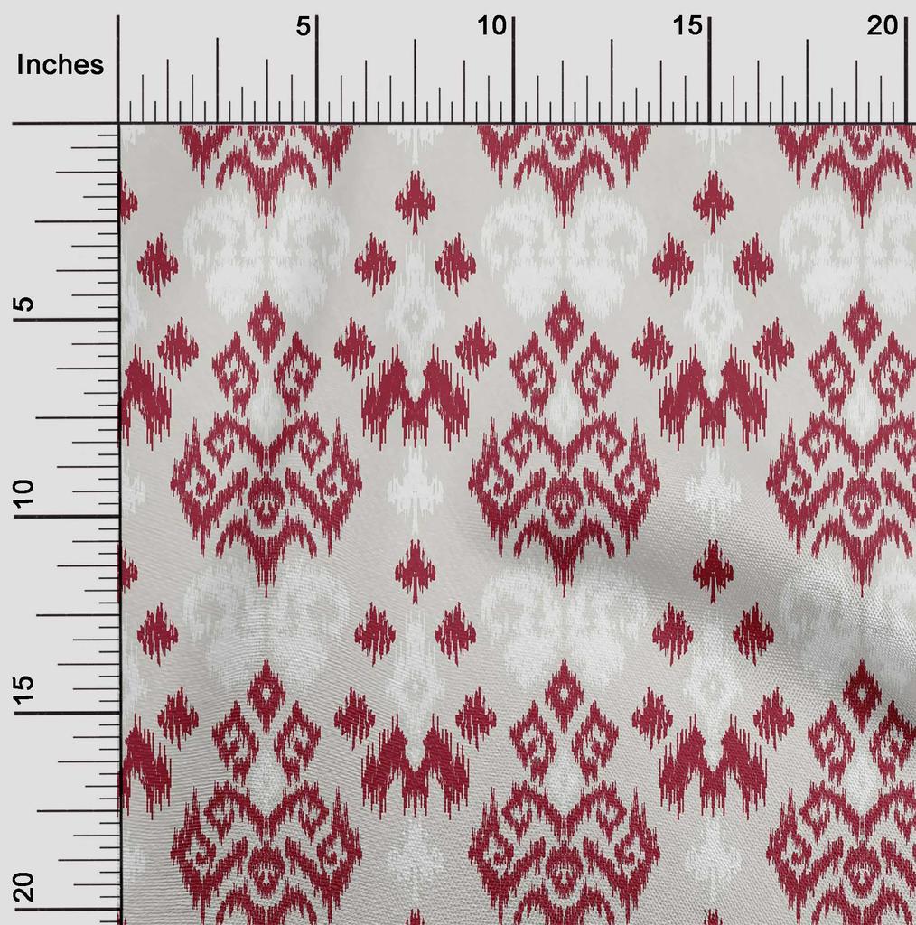 oneOone Cotton Flex Fabric Paisley Ikat Print Fabric BTY 40 Inch Wide