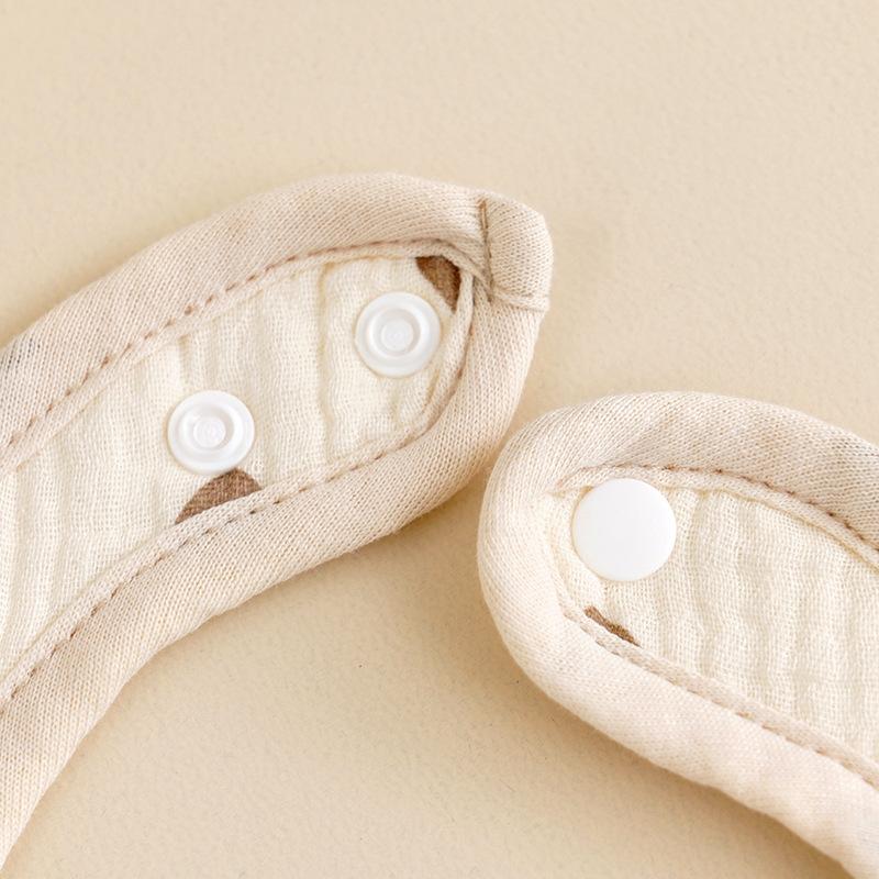 New Gauze U-shaped Baby Bibs Cute 6 Layers Cotton Saliva Towel Newborn Burp Cloths Bandana Scarf for Boy Girl Feeding Drool Bib