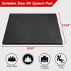 22" Oil Drain Splash Pad, Square No-Splatter Pad Oil Splash Pad, Black