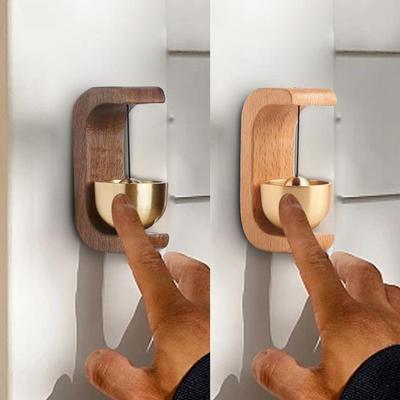 New Magnetic Shopkeepers Bell Wood Doorbell Wind Chime for Refrigerator Room Porch Garden Backyard Home Garden Windchime
