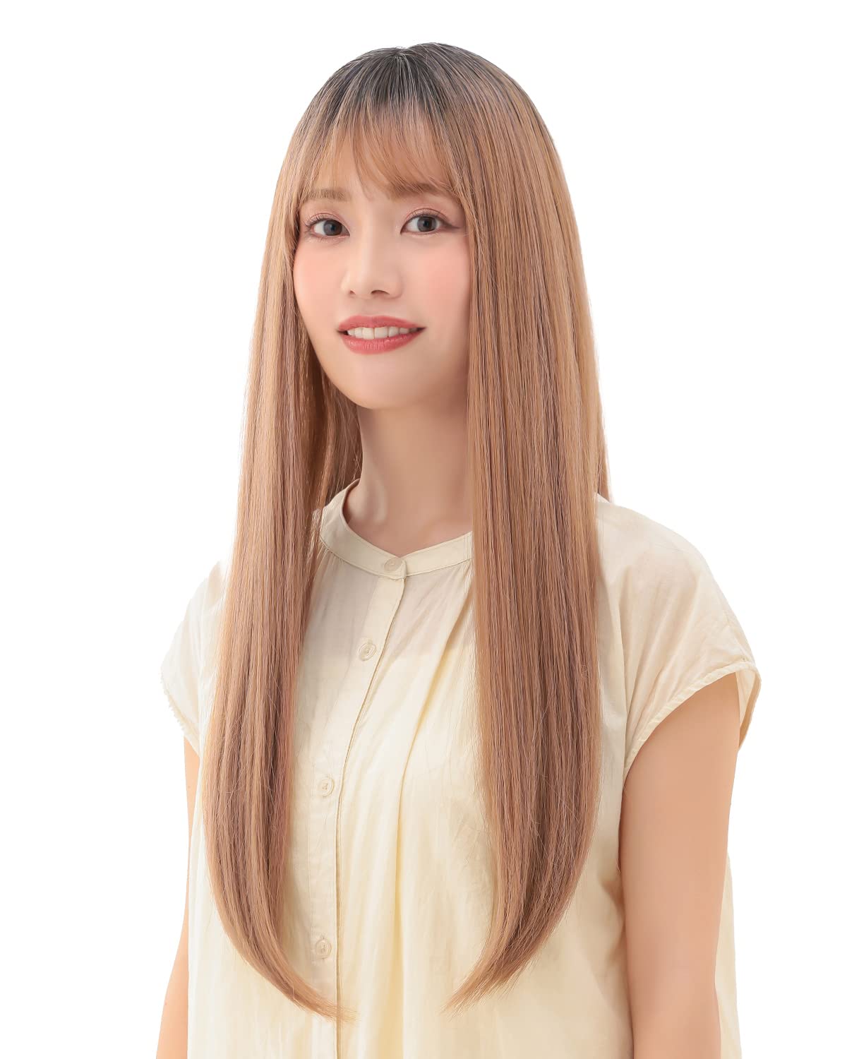 

AQUADOLL Wig, Long, Straight, Full Wig, Black Hair, Blonde, Pudding, One Size Fits All, P-SPK. Smoky Pink Pudding, wg331P-SPK