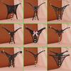 "Luminous Pearl Massage Open-Crotch Thong for Women: Sexy Nightclub Underwear"
