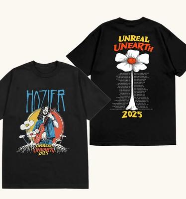Neues Hozier 25 Unreal Unearth Flower Tour Geschenk für Fans Unisex S-5Xl Shirt Ss2332