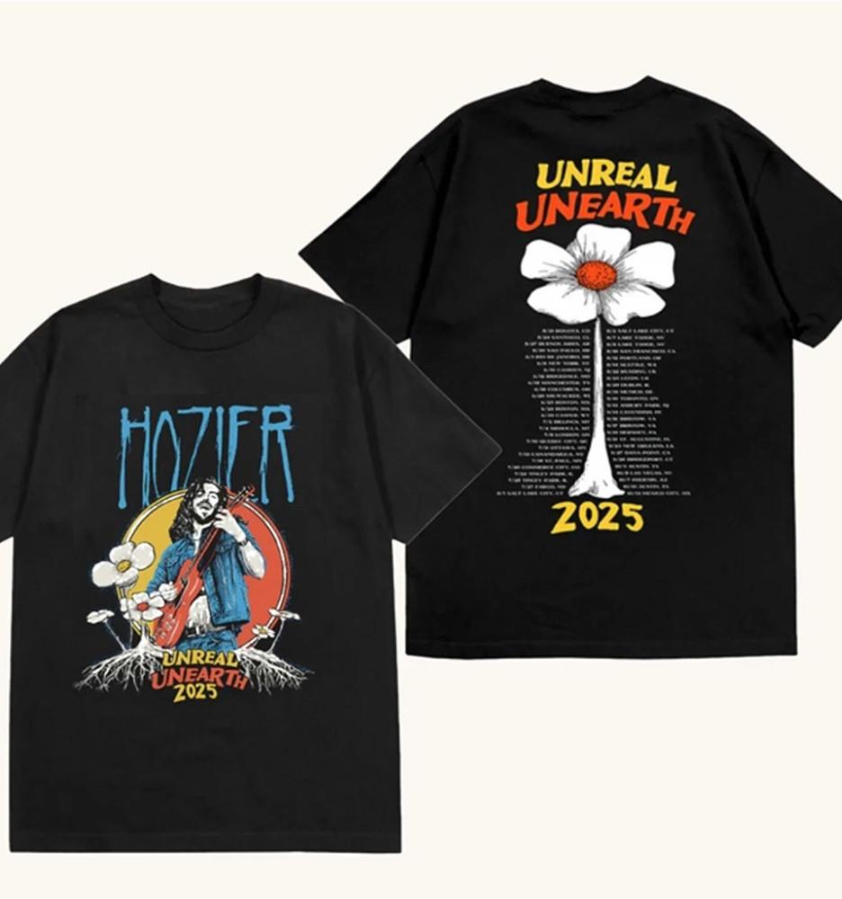 New Hozier 25 Unreal Unearth Flower Tour Gift For Fans Unisex S-5Xl Shirt Ss2332