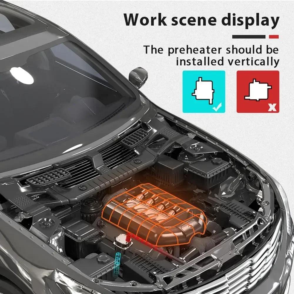 Car Engine Heater Diesel Auto Engine Antifreeze Preheater 3000W 220V Truck Coolant Heater Parking Heater Car Heating Accessories