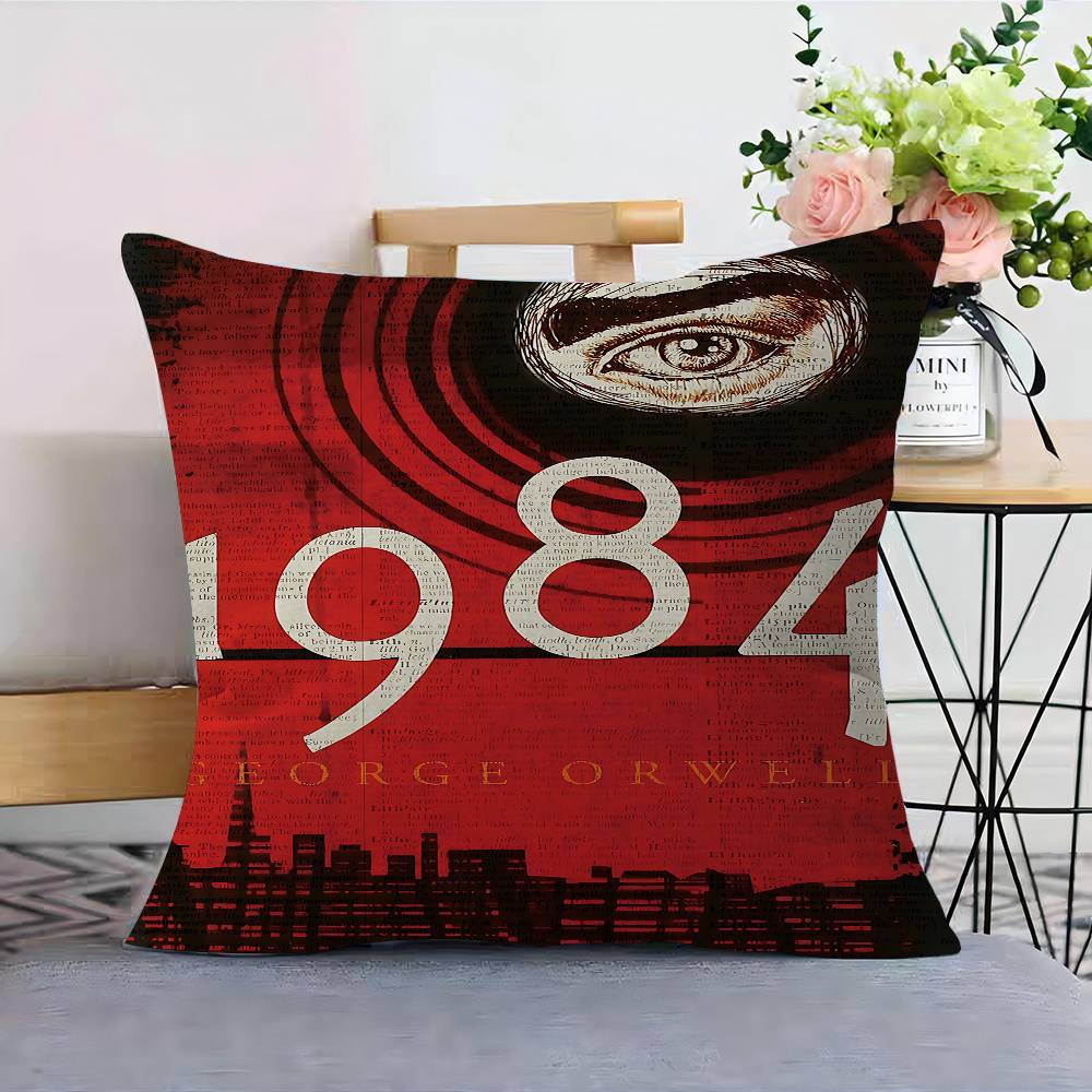 1984 George Orwell Movie Stitch Lucky Dragon Pillow Cover Sofa Cushion Cover Home Room Decoration Children Gift