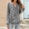 Women's Fashion Casual Printed Long Sleeve T-Shirt Pullover Top
