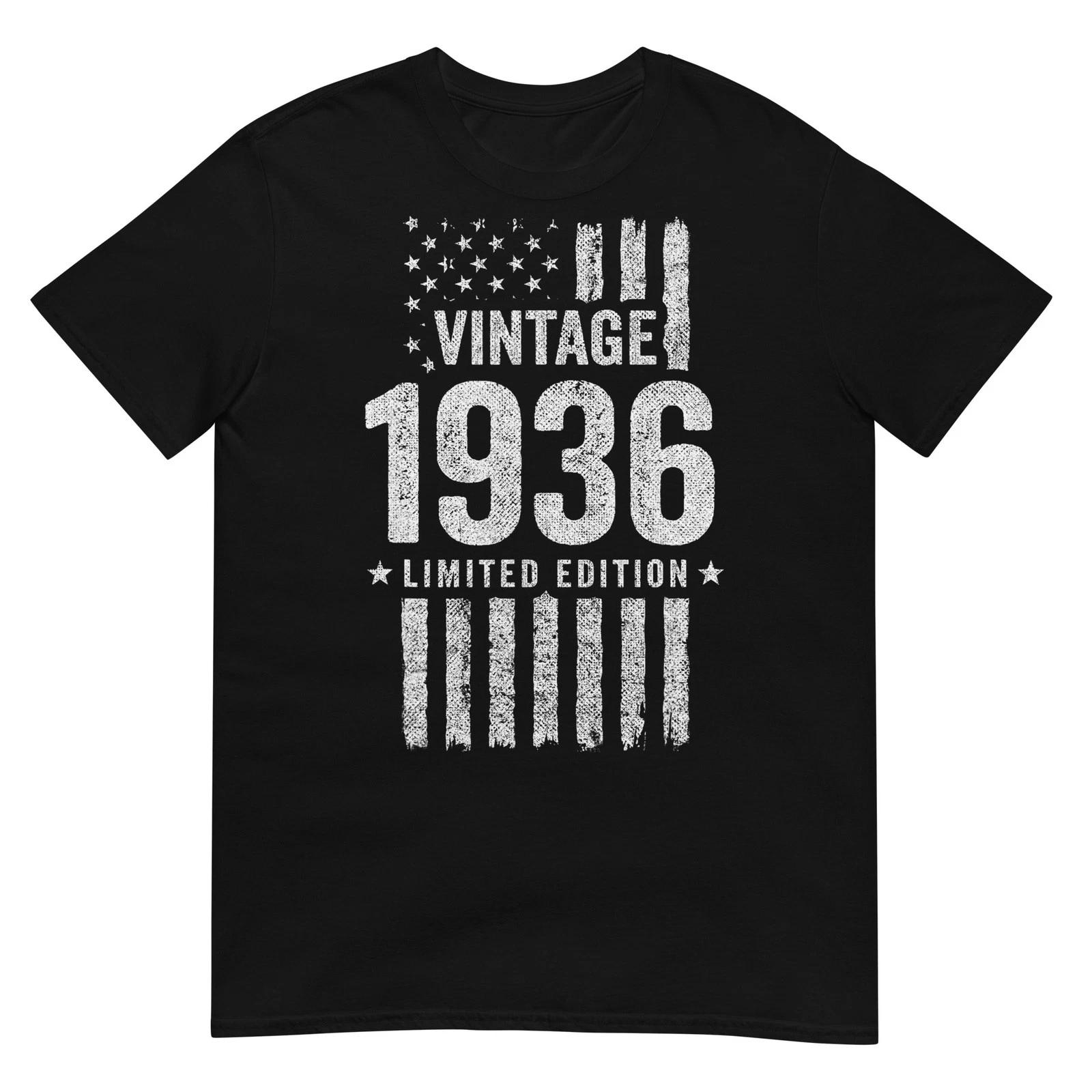День рождения 1936 года - Родился в 1936 году - Винтажная футболка 1936 года, Ограниченный выпуск S